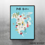 Ilustrovana mapa Severne Amerike Ilustrovana mapa Severne Amerike