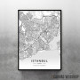 Istanbul mapa - white Istanbul mapa - white
