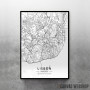 Lisabon mapa - white Lisabon mapa - white