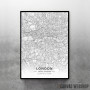 London mapa - white