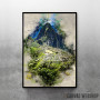 Machu Picchu in Watercolor