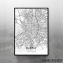 Madrid mapa - white