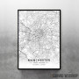Mančester mapa - white