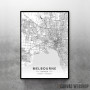 Melburn mapa - white Melburn mapa - white