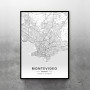Montevideo mapa - white
