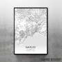 Napulj mapa - white Napulj mapa - white