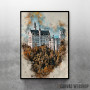 Neuschwanstein Watercolor Neuschwanstein Watercolor