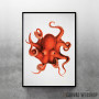 Octopus Watercolor Octopus Watercolor