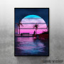 Outrun Beach Sunset Outrun Beach Sunset