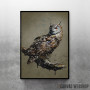 Owl watercolor painting