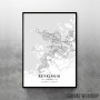 Rejkjavik mapa - white Rejkjavik mapa - white