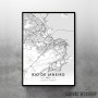 Rio de Žaneiro mapa - white
