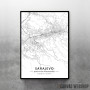 Sarajevo mapa - white Sarajevo mapa - white