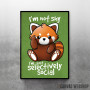 Shy red panda