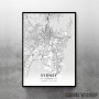 Sidnej mapa - white