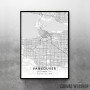 Vankuver mapa - white Vankuver mapa - white