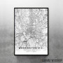 Vašington mapa - white