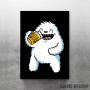Yeti Drinks Beer