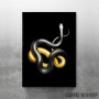 snake black and yellow