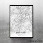 Štutgart mapa - white Štutgart mapa - white