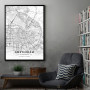 Amsterdam mapa - white Amsterdam mapa - white