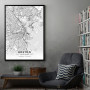 Boston mapa - white Boston mapa - white
