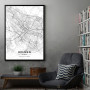 Bremen mapa - white Bremen mapa - white