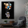 Cat Holding Planet Balloon Cat Holding Planet Balloon