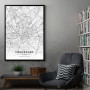 Frankfurt mapa - white Frankfurt mapa - white
