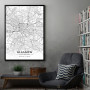 Glazgov mapa - white Glazgov mapa - white