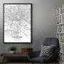 Hamburh mapa - white Hamburh mapa - white