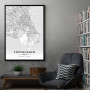 Kopenhagen mapa - white Kopenhagen mapa - white