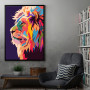 Lion face from side
