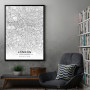 London mapa - white