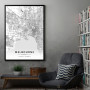 Melburn mapa - white Melburn mapa - white