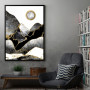 Minimal Black and Gold Mountains