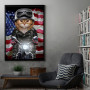 Patriot Cat on Motorcycle