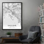San Diego mapa - white