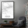 Sarajevo mapa - white Sarajevo mapa - white