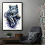 Snow leopard watercolor 3