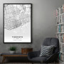 Toronto mapa - white Toronto mapa - white
