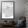 Vankuver mapa - white Vankuver mapa - white