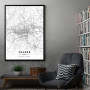 Zagreb mapa - white Zagreb mapa - white