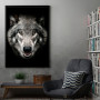 wild angry wolf head