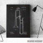 1901 Slide Trombone - Patent Drawing