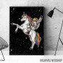 Astronaut Rides A Unicorn