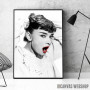 Audrey Hepburn Lips Red