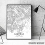 Bagdad mapa - white Bagdad mapa - white
