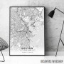Boston mapa - white Boston mapa - white