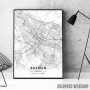 Bremen mapa - white Bremen mapa - white